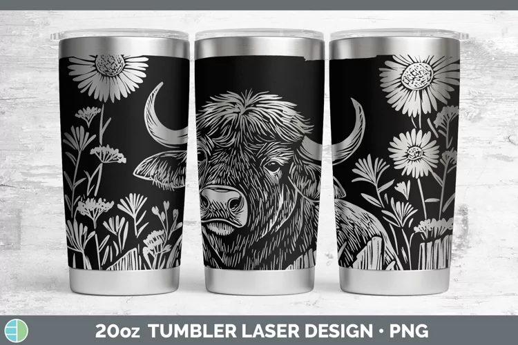 Cottage Safari Buffalo Laser 20oz Tumbler Sublimation Tumble