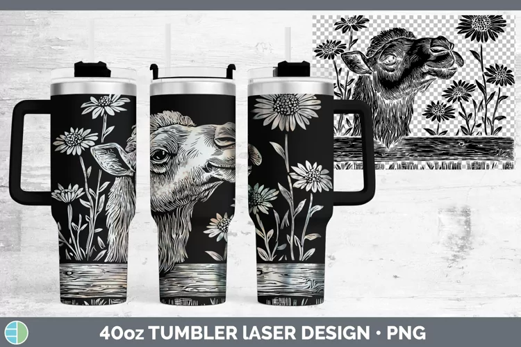 Cottage Safari Camel Laser 40oz Tumbler Sublimation Tumbler