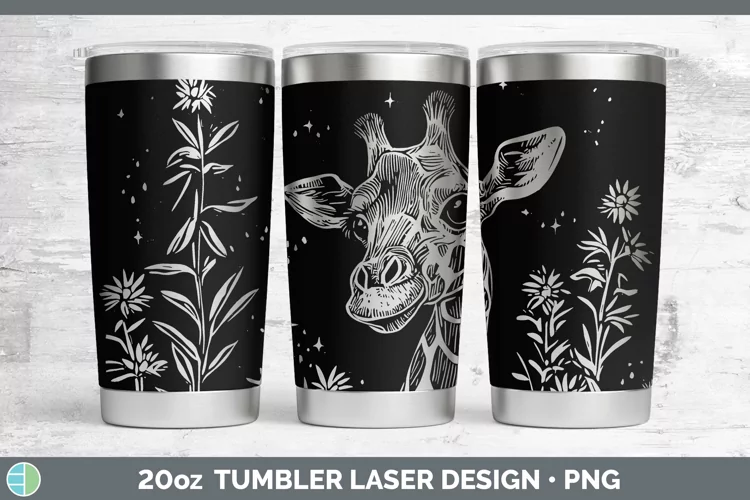Cottage Safari Giraffe Laser 20oz Tumbler Sublimation Tumble
