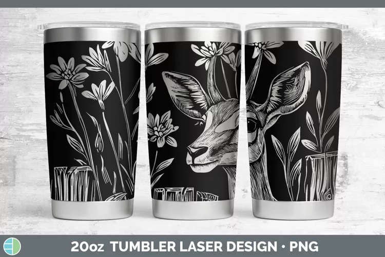 Cottage Safari Impala Laser 20oz Tumbler Sublimation Tumbler