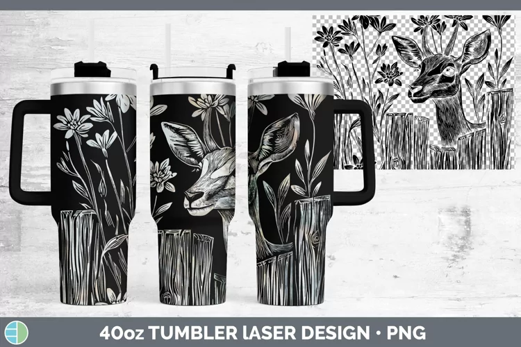 Cottage Safari Impala Laser 40oz Tumbler Sublimation Tumbler