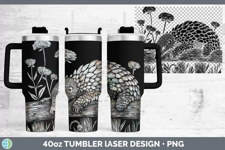 Cottage Safari Pangolin Laser 40oz Tumbler Sublimation Tumbl