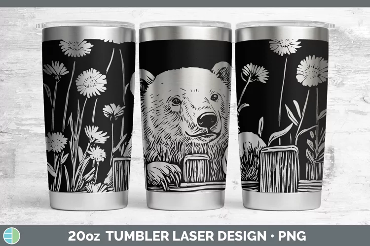 Cottage Safari Polar Bear Laser 20oz Tumbler Sublimation Tum