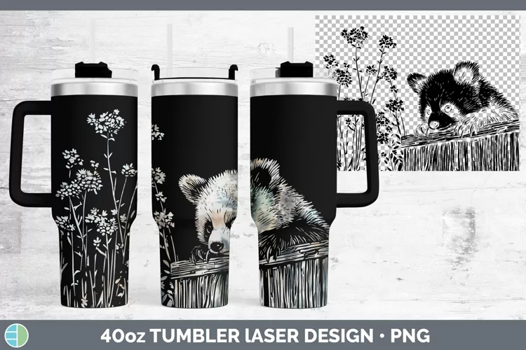 Cottage Safari Red Panda Laser 40oz Tumbler Sublimation Tumb