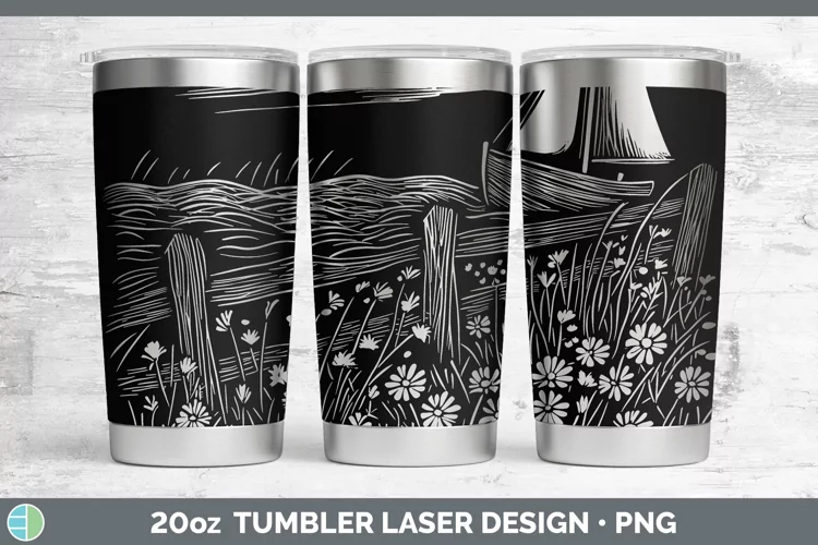 Cottage Sail Boat Laser 20oz Tumbler Sublimation Tumbler Des