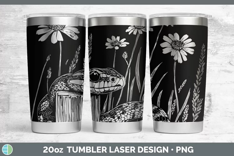 Cottage Snake Laser 20oz Tumbler Sublimation Tumbler Designs