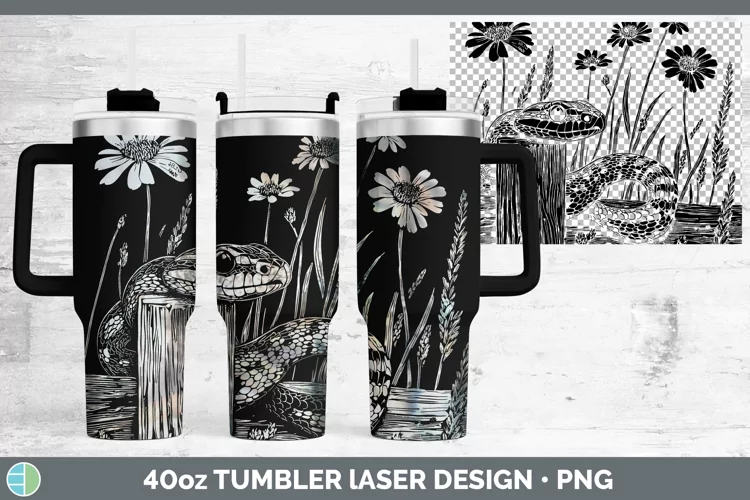 Cottage Snake Laser 40oz Tumbler Sublimation Tumbler Designs