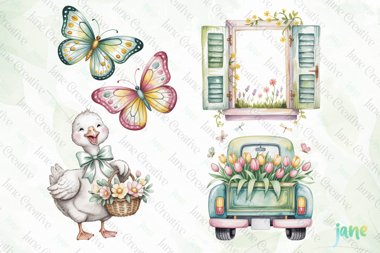 Cottage Spring Clipart