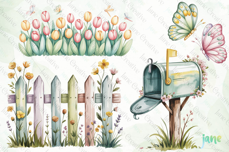 Cottage Spring Clipart