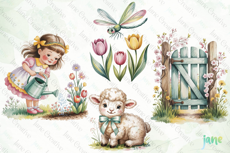 Cottage Spring Clipart