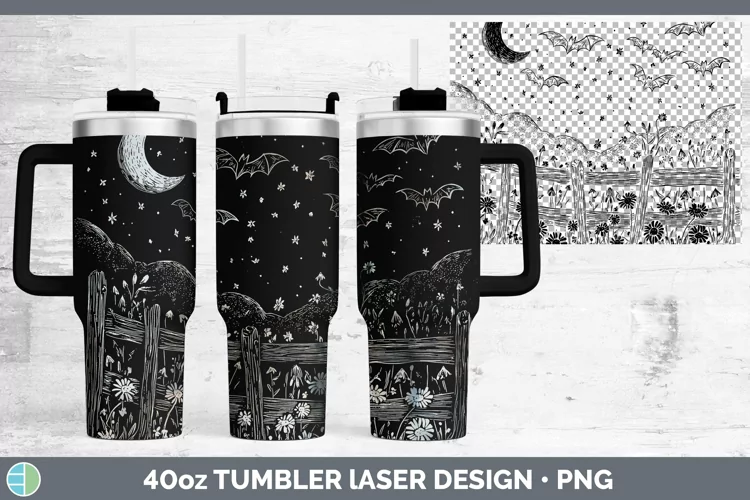 Cottage Stars Laser 40oz Tumbler Sublimation Tumbler Designs
