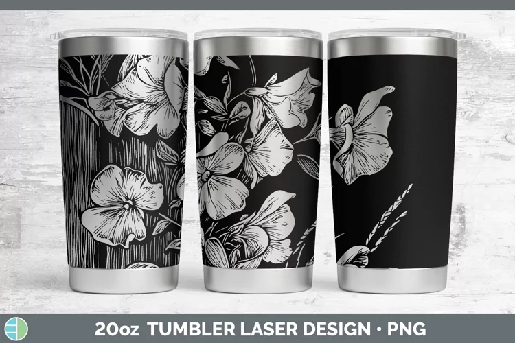 Cottage Sweet Pea Laser 20oz Tumbler Sublimation Tumbler Des