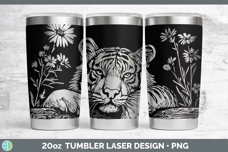 Cottage Tiger Laser 20oz Tumbler Sublimation Tumbler Designs