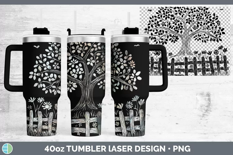 Cottage Tree of Life Laser 40oz Tumbler Sublimation Tumbler