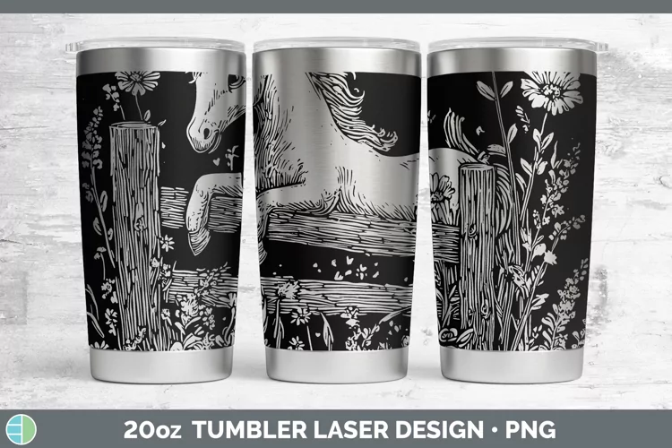 Cottage Unicorn Laser 20oz Tumbler Sublimation Tumbler Desig