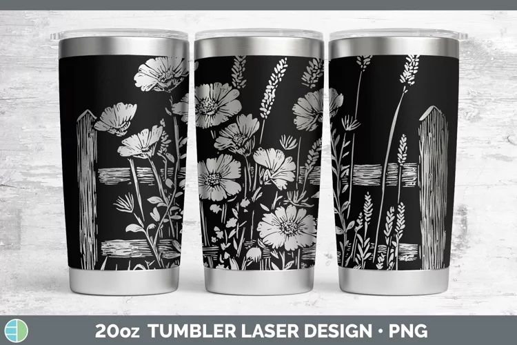 Cottage Wild Flowers Laser 20oz Tumbler Sublimation Tumbler