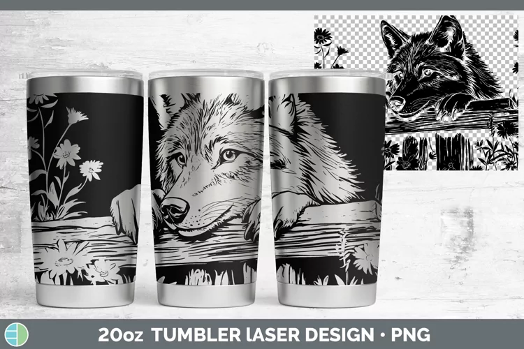 Cottage Wolf Laser 20oz Tumbler Sublimation Tumbler Designs