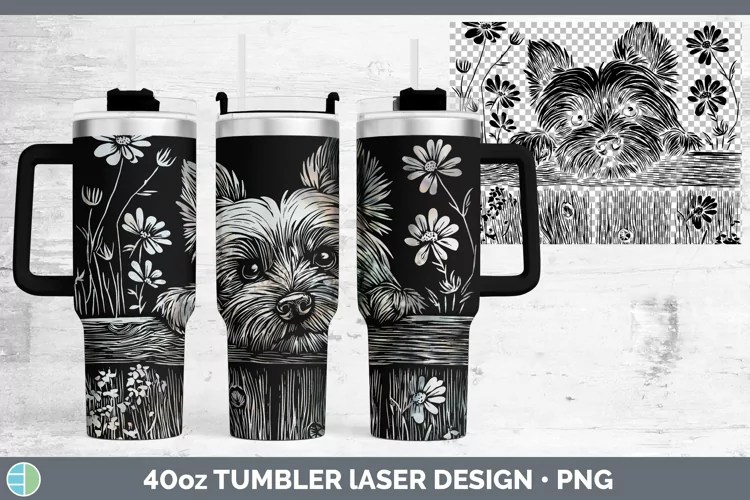 Cottage Yorkshire Terrier Laser 40oz Tumbler Sublimation Tum