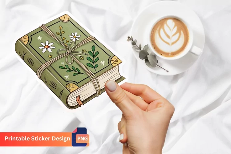 Cottagecore Books Sticker, Book lover Sticker