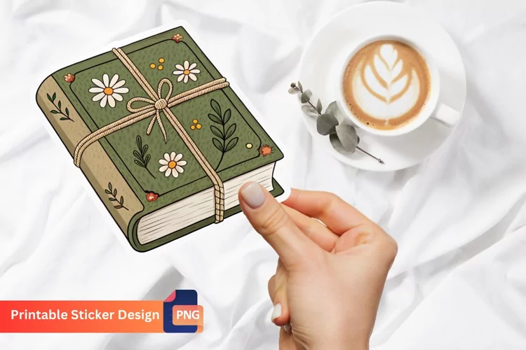 Cottagecore Books Sticker, Book lover Sticker