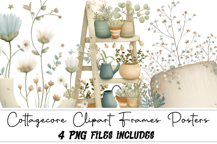 Cottagecore Clipart Frames Posters