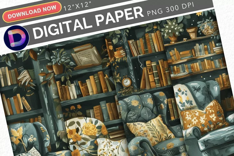 Cottagecore Cozy Reading Digital Paper