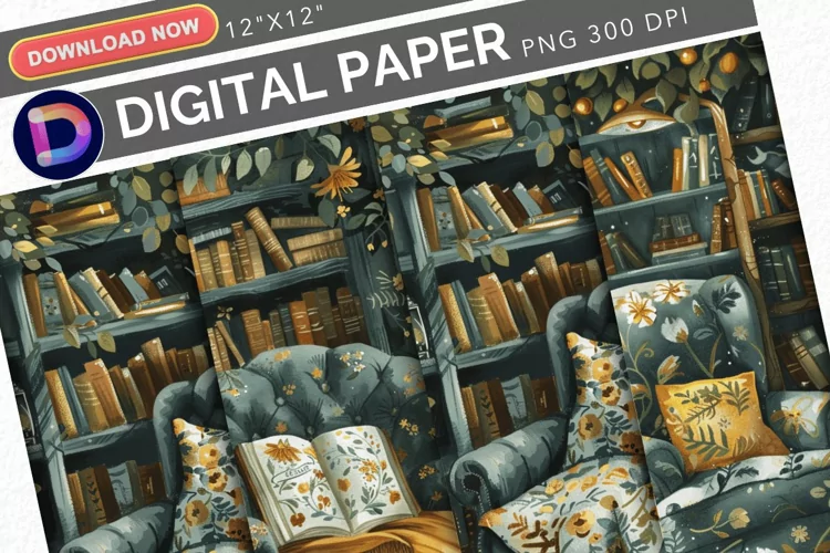 Cottagecore Cozy Reading Digital Paper