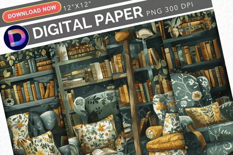 Cottagecore Cozy Reading Digital Paper