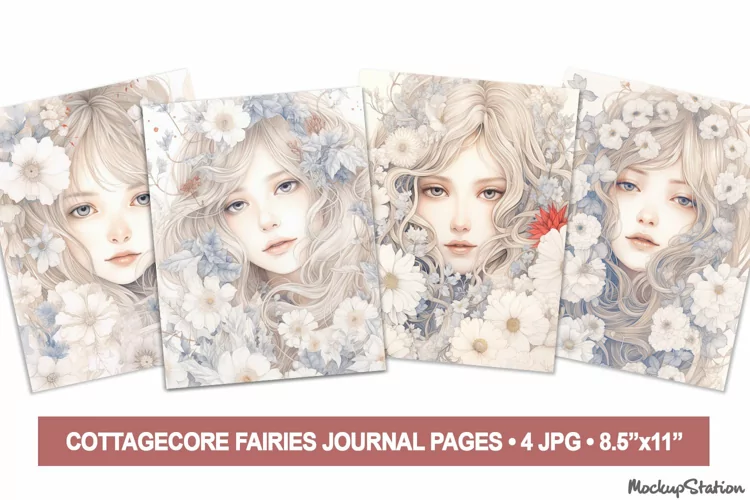 Victorian Floral Fairies Junk Journal Pages | Magic Design