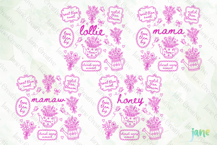 Cottagecore Floral Mama SVG PNG
