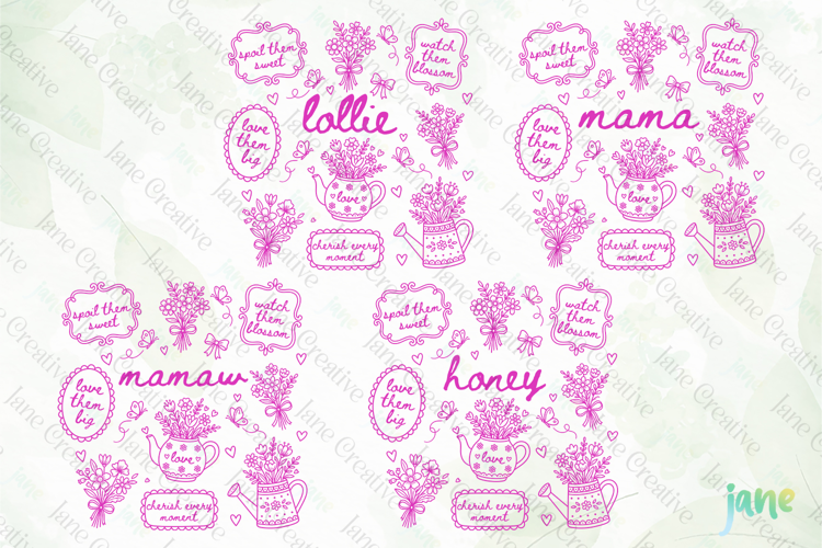 Cottagecore Floral Mama SVG PNG