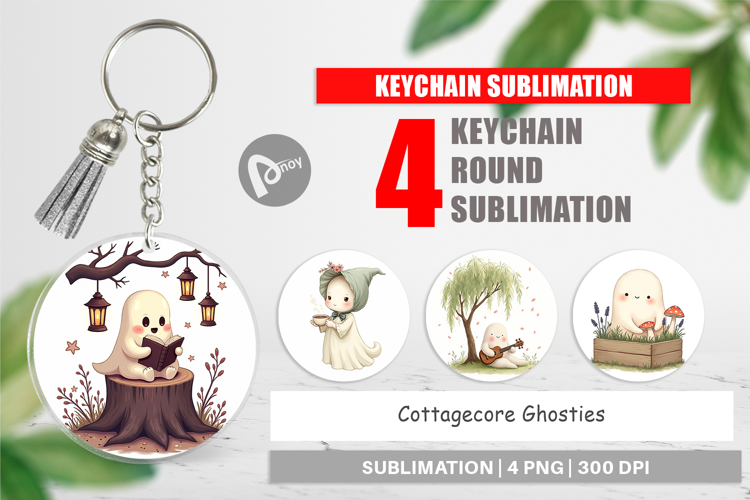 Keychain Cottagecore Ghosties