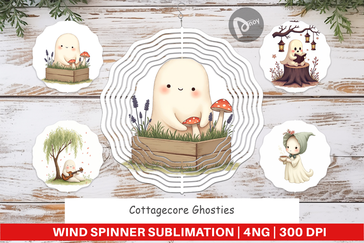 Wind Spinner Cottagecore Ghosties