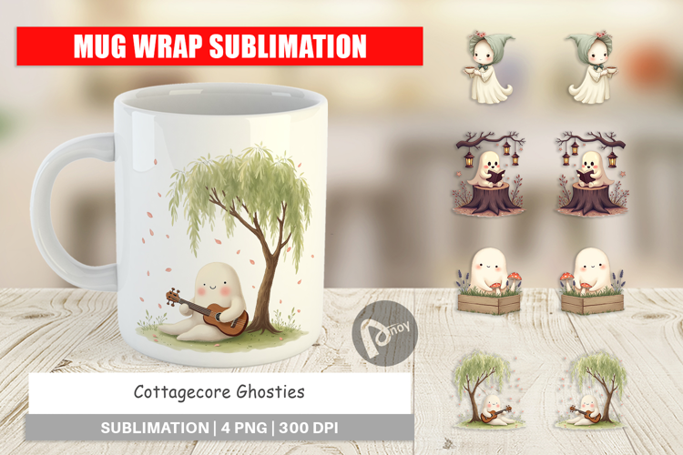 Mug Wrap Cottagecore Ghosties
