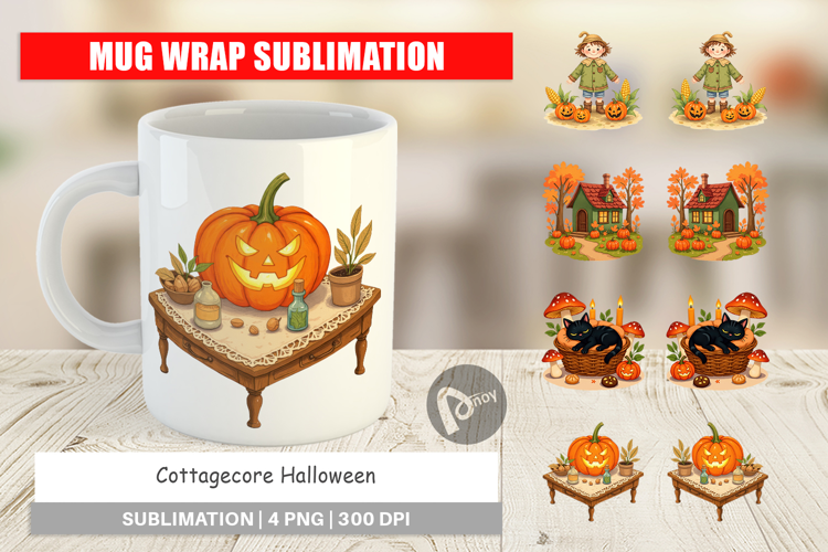Mug Wrap Cottagecore Halloween