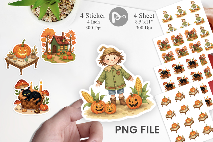 Cottagecore Halloween Sticker