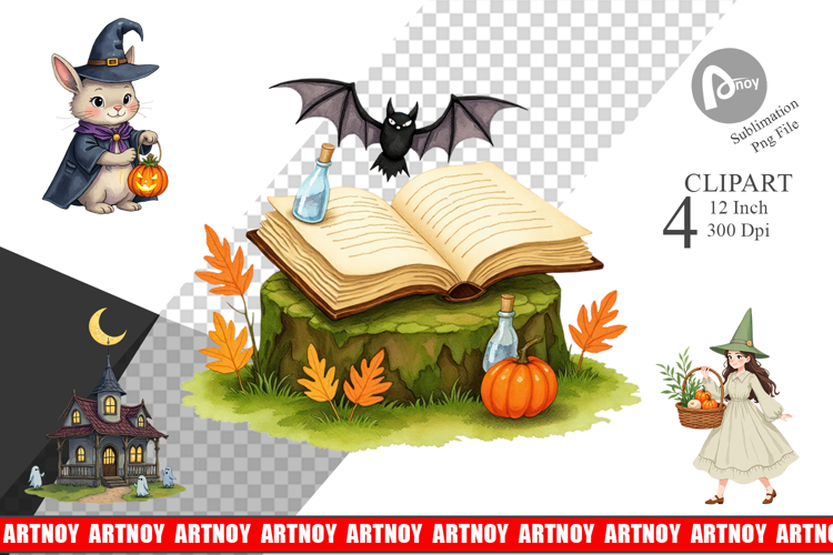 Cottagecore Halloween Clipart