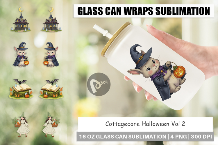 Glass Can Cottagecore Halloween