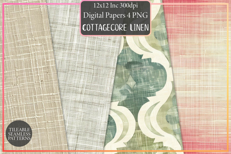 Cottagecore Linen Background PNG