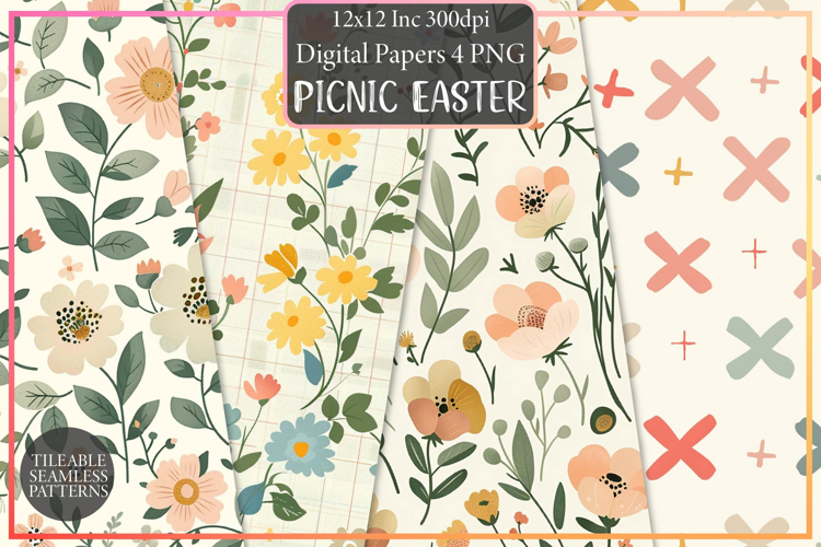 Cottagecore Picnic Easter Sublimation