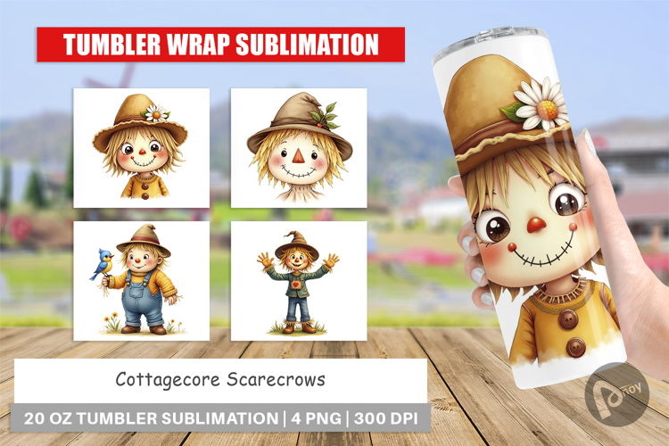 Cottagecore Scarecrows Tumbler