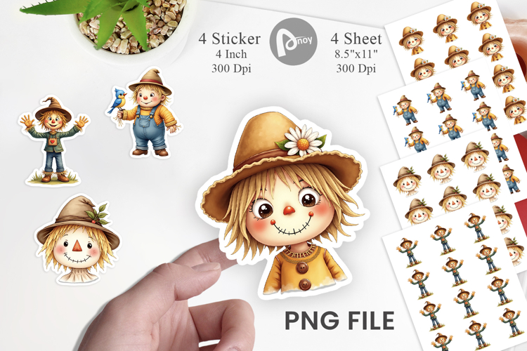 Cottagecore Scarecrows Sticker