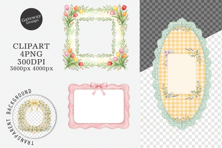 Cottagecore Spring Frame Clipart