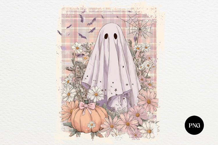Cottagecore Coquette Ghost PNG