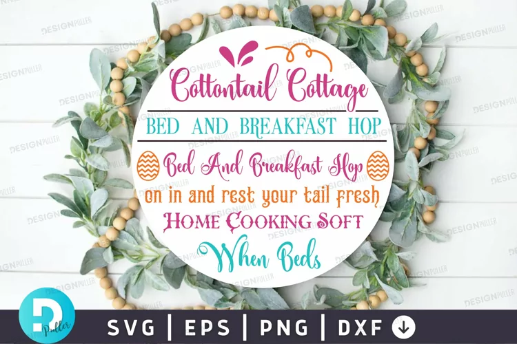 Cottontail Cottage Bed And SVG, Easter SVG Design