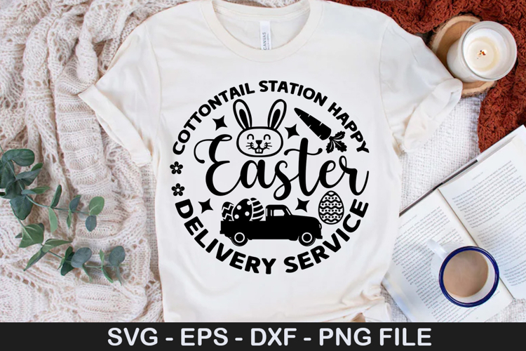 Cottontail station happy easter - Easter SVG Design
