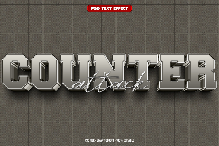 Counter 3D editable text effect