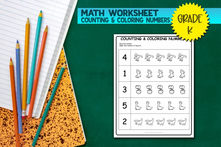 Counting and Coloring Numbers #1 | Educational Worksheet