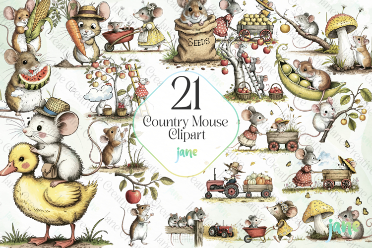 Country Mouse Clipart.