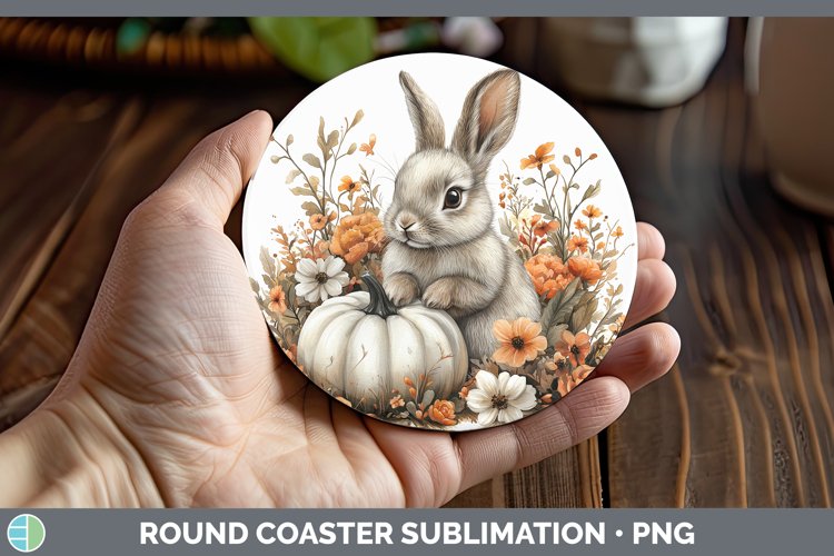 GorgeousCountry Pumpkin Round Coaster design.